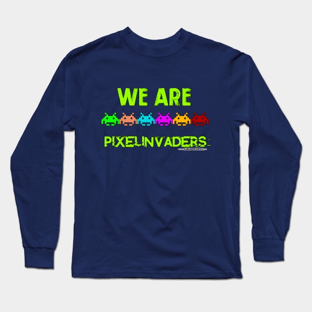 We ARE PIXEL Invaders Long Sleeve T-Shirt by KuruptPixels